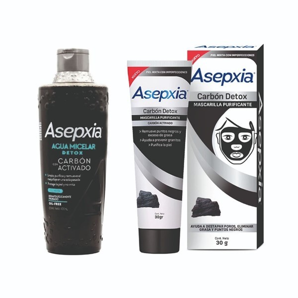 Kit Asepxia Agua Micelar Carbon 200 ml + Máscara Peel Off 30 g #1