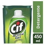 Cif Active Detergente Lavavajilla Gel Limón Verde 450 ml Rep. #1
