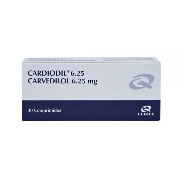 Cardiodil 6.25 Mg | 30 comprimidos | CARVEDILOL #1