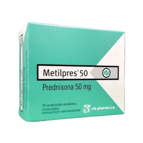 Trb-Pharma Metilpres 50 Prednisona 50 Mg x 20 Comp Recubiertos Trirranurados #1