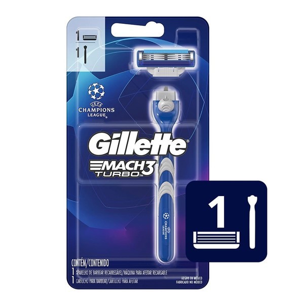Gillette Maquina Mach 3 Turbo Champions League #1