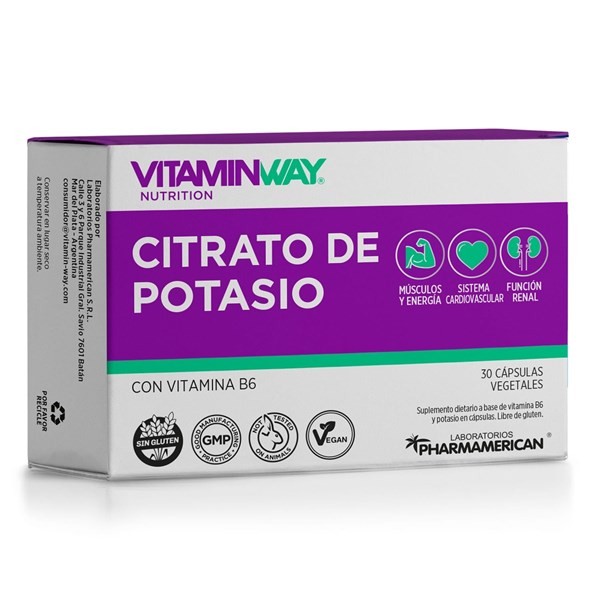 Vitamin Way Citrato Potasio 30 Cápsulas #1