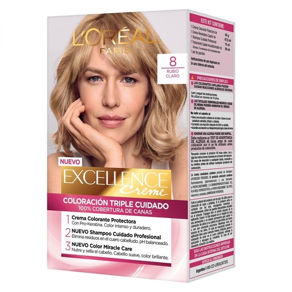 Excellence Kit Coloracion 8 Rubio Claro alt