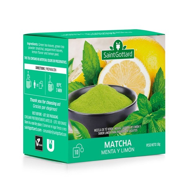 Té Saint Gottard Matcha Menta Y Limón 10 uni #1