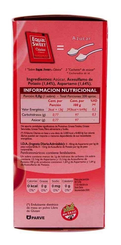 Endulzante Dietético Equalsweet en Polvo x 200 un alt