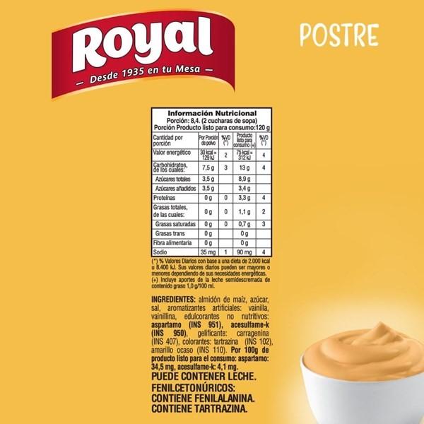 Postre Royal Vainilla 75 g alt