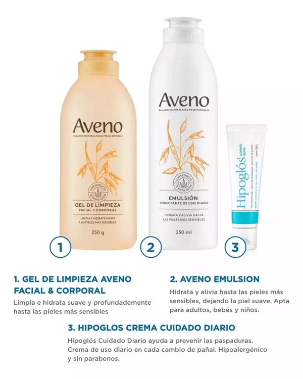 Combo Facial Y Corporal Hipoglós Cuidado Diario + Aveno alt