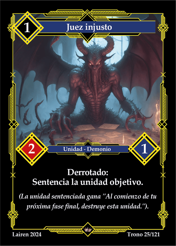 025 Juez Injusto 1ra Edicion - Coste 1