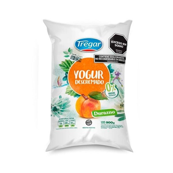 Yogur Des Tregar Durazno Sachet 900 g