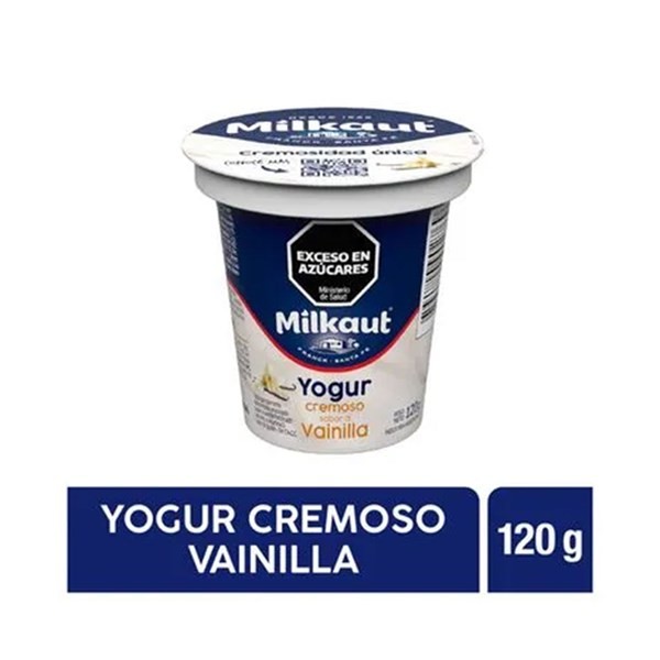 Yogur Cremoso Entero De Vainilla Milkaut En Pote 120 G #1