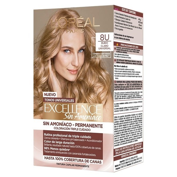Kit de coloración sin amoníaco | 8U Rubio claro