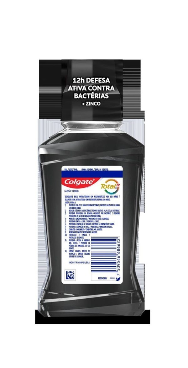 Colgate Enjuague Bucal Total 12 Carbon Activado 250 ml alt