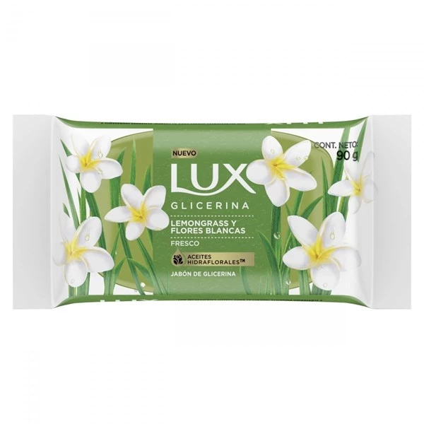 Lux Jabón de Glicerina en Barra Lemongrass Y Flores Blancas 90 g alt