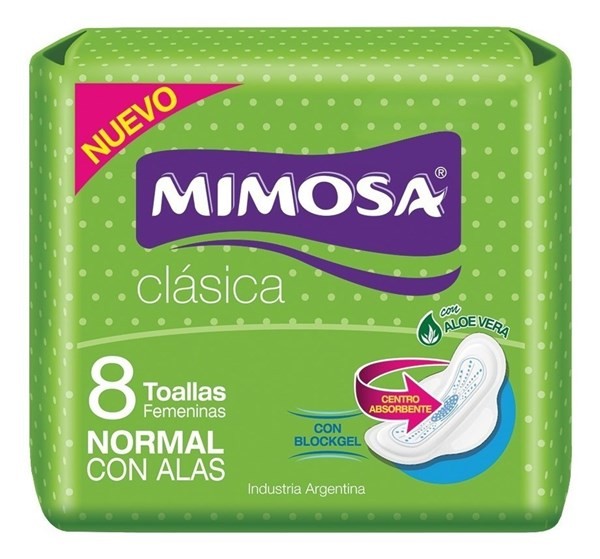 TOALLA FEMENINA MIMOSA CLASICA C/ALAS X8 #1