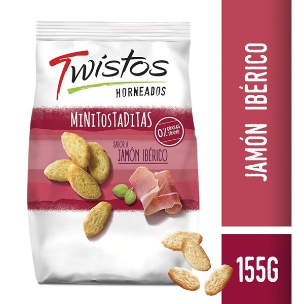 Minitostaditas Twistos Jamon 155g #1