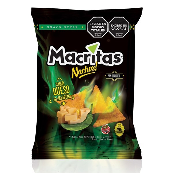 Nachos Macritas Sabor Queso Y Jalapeño 90 g. #1