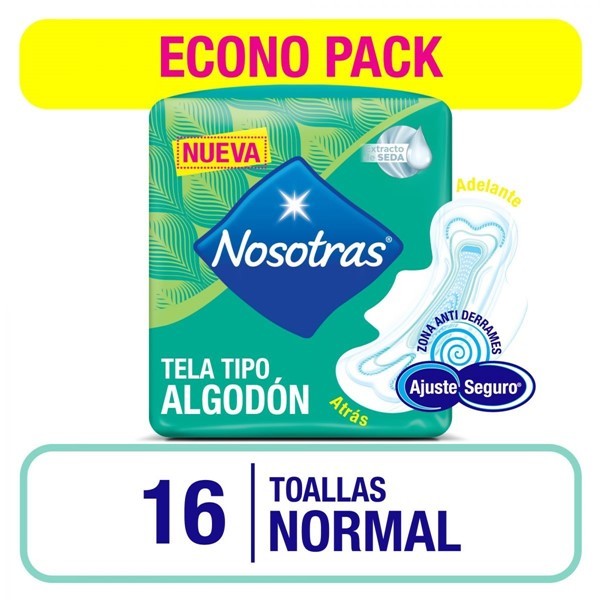 Nosotras Toallitas Higénicas Clásicas Tela  X 16 U | Unico #1