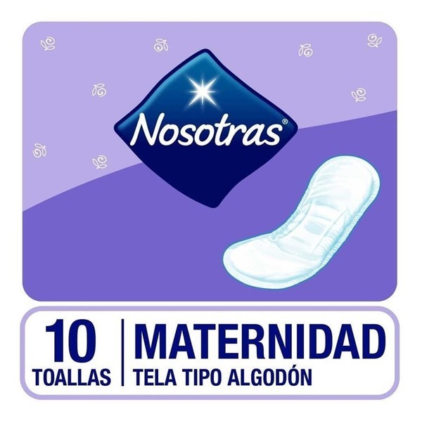 Nosotras Toalla Femenina Maternidad Vite (10 Unidades)