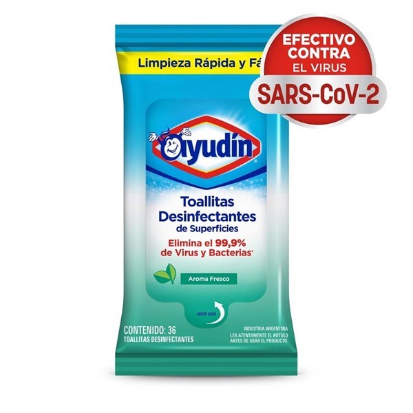 Toallitas Desinfectantes Ayudin Fresco 36u alt