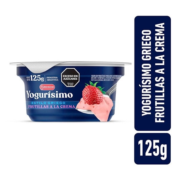 Yogurisimo Yogur Yogurismo Estilo Griego Frutillas A La Crema 125 Gr #1