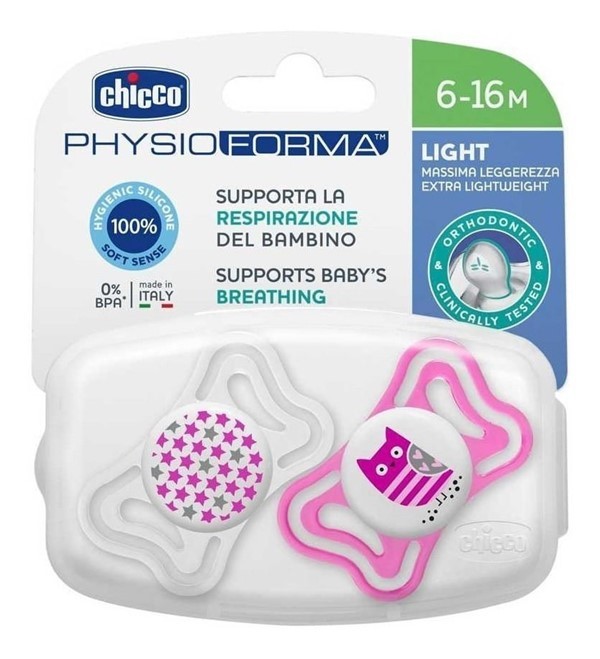 Chicco Chupete Physio Light Girl 6 a 16 meses 2 Unidades #1
