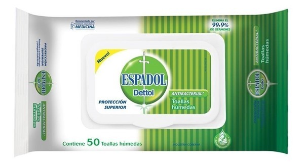 Espadol Toallas Antibacteriales (50 Unidades) alt