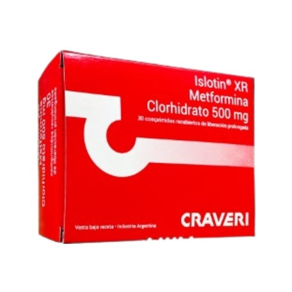 Craveri Islotin Xr Metformina 500 Mg x 30 Comp Recubiertos #1