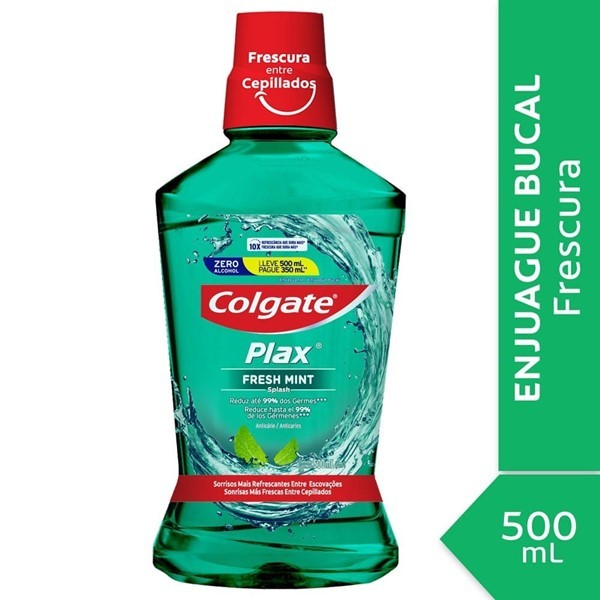 Enjuague Bucal Colgate Plax Fresh Mint 500 Ml Promo Lleve 500 Ml Pague 350 Ml #1
