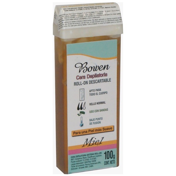 Bowen Cera Depilatoria Miel Rollon 100 gr