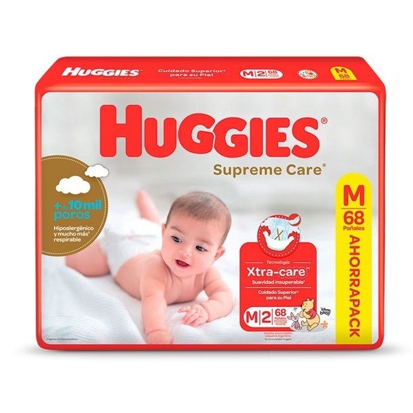 Huggies Pañales Supreme Care Talle m (68 Unidades) alt