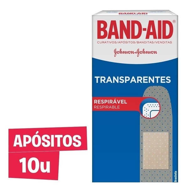 Band Aid Apósitos Adhesivos Transparentes (10 Unidades)