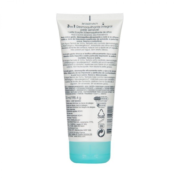 Vichy Pureté Thermale Desmaquillante Integral 3 En 1 200 Ml alt