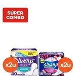 Combo Always Toallas Femeninas Suaves Noches Tranquilas + Protectores Diarios Respirables #1