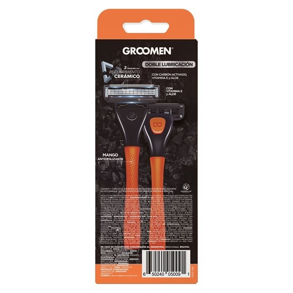 Máquina de Afeitar Groomen 300 sistema Mango + 1 Repuesto alt
