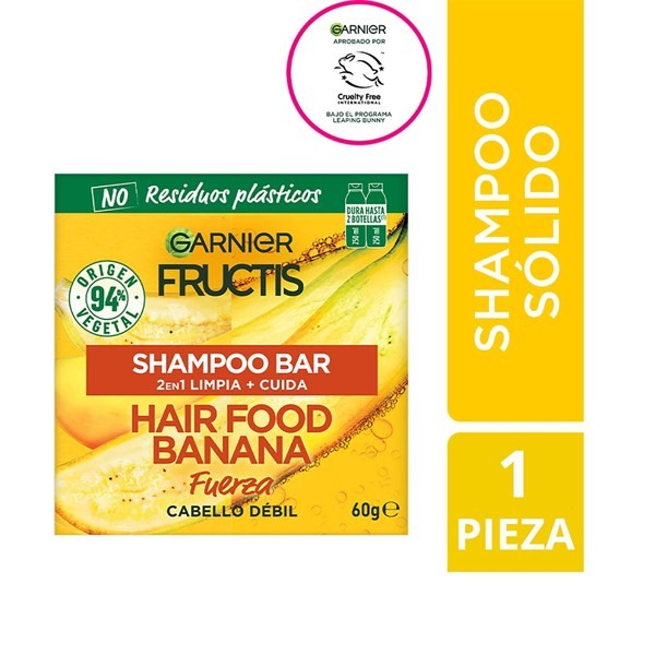 Fructis Shampoo Sólido Hair Food Banana 60 gr #1