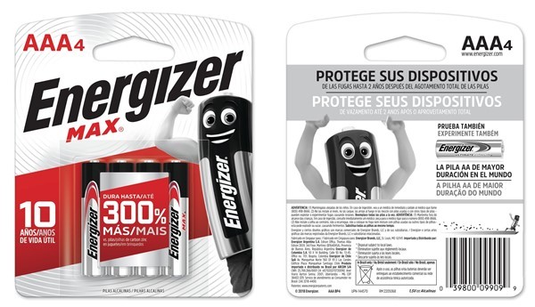 Pilas Energizer Max Aaa X 4 Un