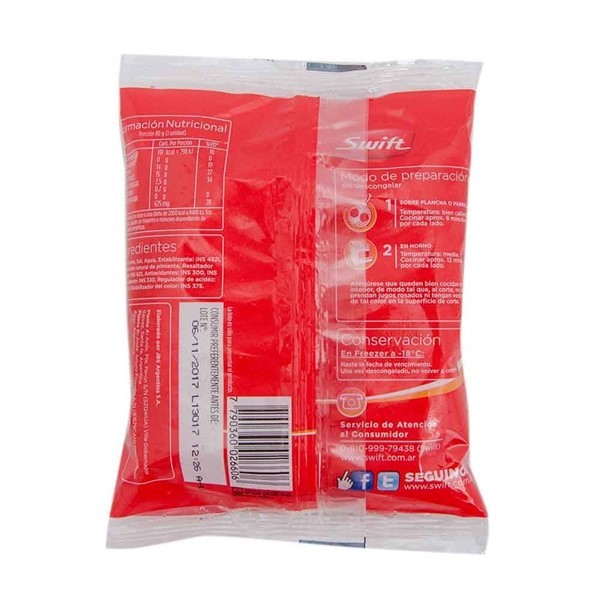 Hamburguesa Swift De Carne Doble Burger 2  U - 160 Gr alt