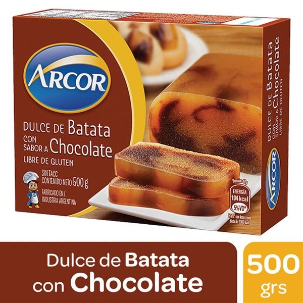 Dulce de Batata Arcor Con Chocolate Estuche 500 g. #1