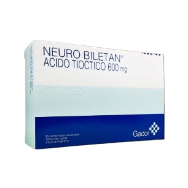 Gador Neuro Biletan Tióctico, C. 600 Mg x 30 Comp Recubiertos