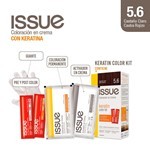 Issue Kit Tintura en Crema Keratin Color 5.6 Castaño Claro Caoba Rojizo #5