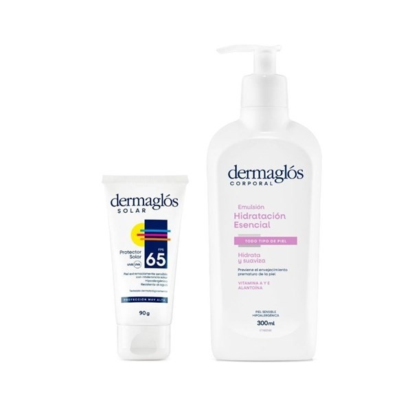 Dermaglos Set Solar Fps 65 + Hidratación Esencial 2 Unid #1