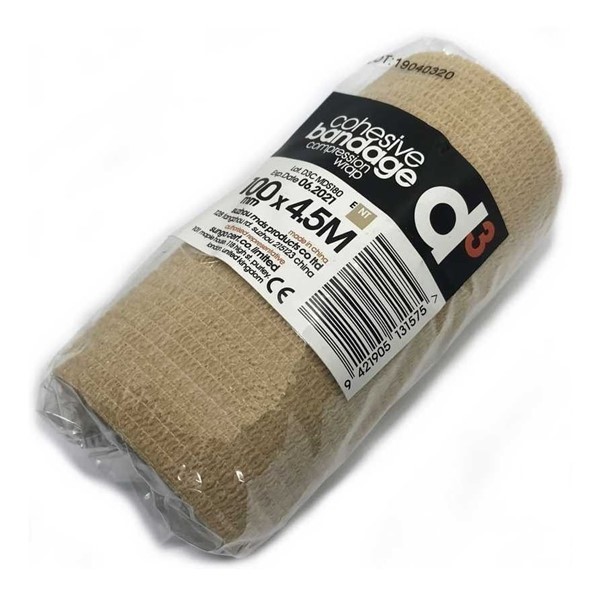 D3 Venda Autoadherente Bolsa Individual Beige 10 cm x 45 ,mts Único