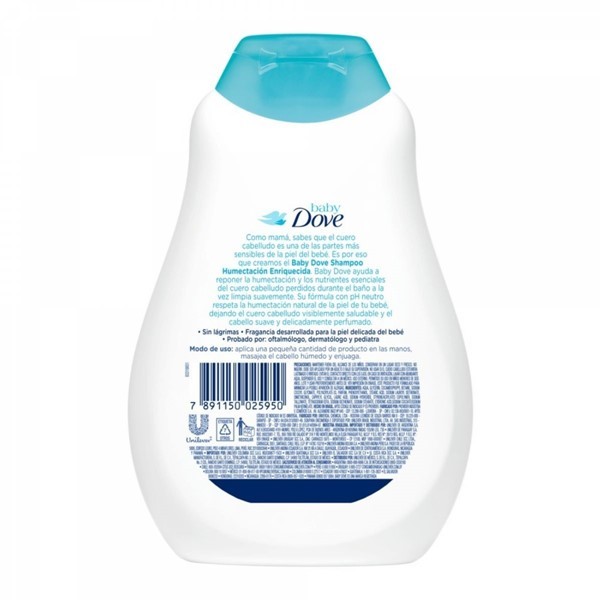 Shampoo Dove Baby Hidratacion Enriquecida x 400 ml alt