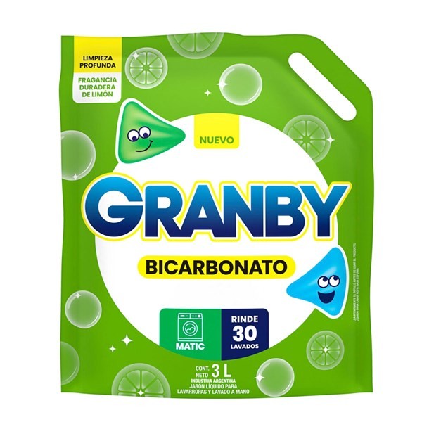 Jabón Líquido Para Ropa Granby Matic Limón 3 lts. alt
