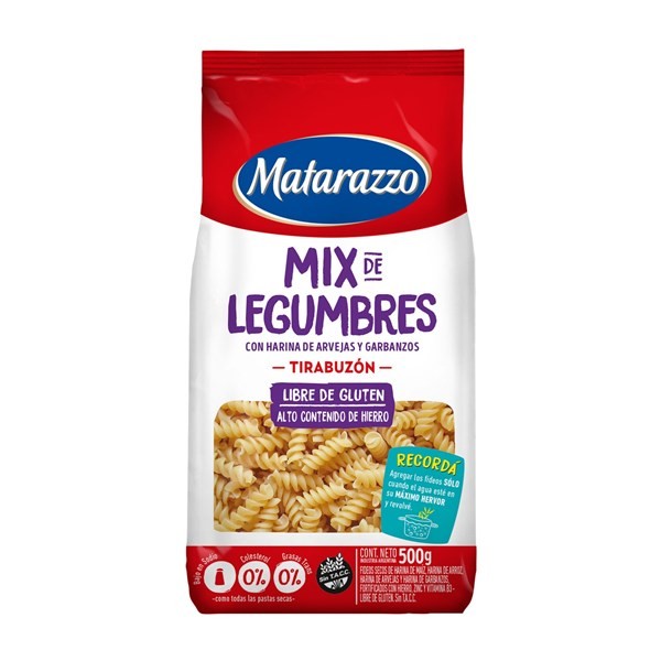 Fideos Sin Tacc Mix Leg Tirabuzon Matarazzo 500 G. #1