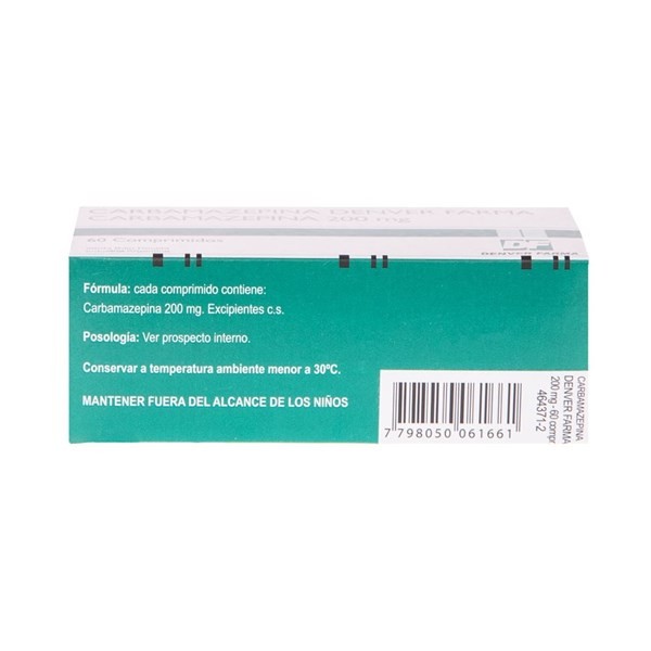 Carbamazepina Denver Farma Carbamazepina 200 Mg x 60 Comp alt