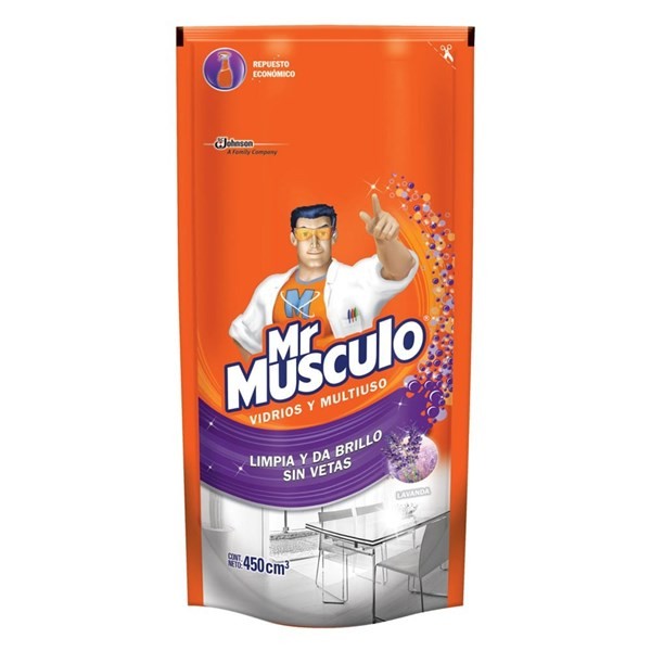Limpiador Mr Músculo Vidrios Y Multiuso Lavanda 450 ml alt