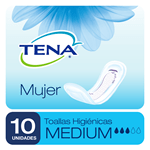 Tena Toallas Medium Para Mujer (10 Unidades) #1
