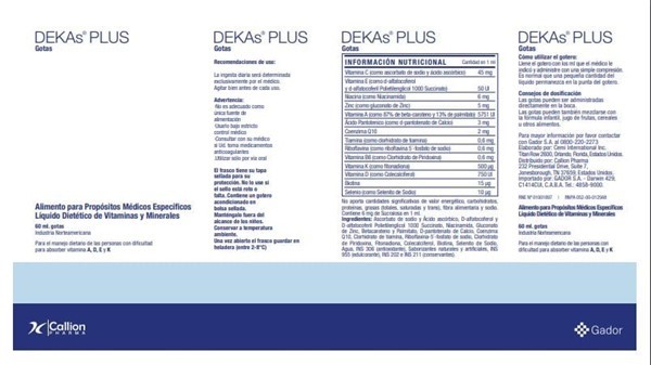 Dekas Plus Vitamina D E  K Y a Gotas 60 ml Unico alt