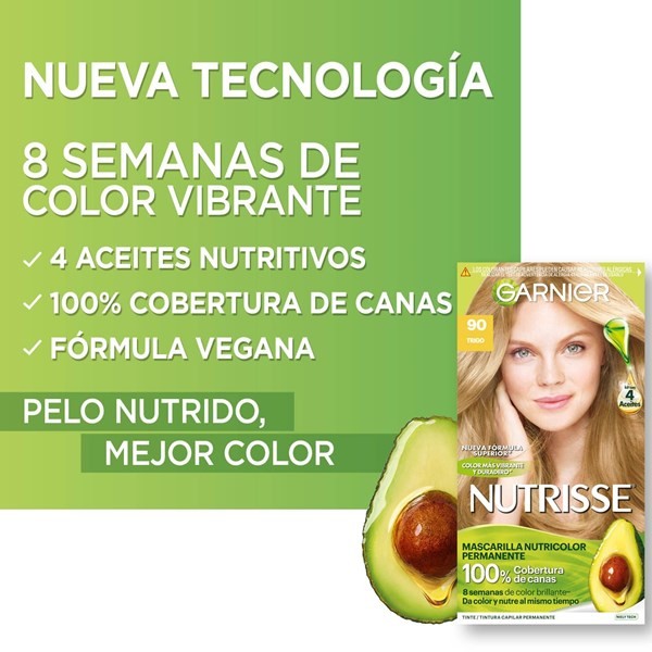 Garnier Nutrisse Kit Coloración Permanente Tono 90 Trigo alt